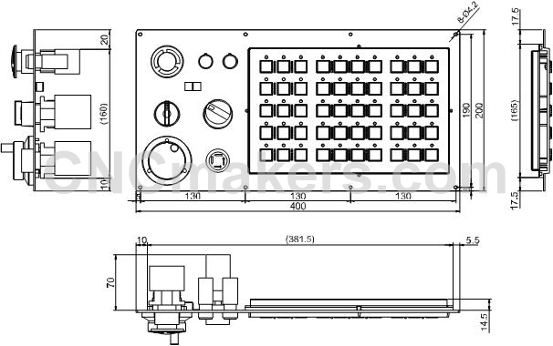 1000MII_1000M4II_Machine_control_panel_pushed_button_and_additional_panel