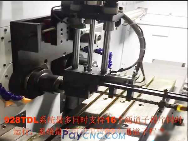 CNC lathe dual-spindle automatic feed